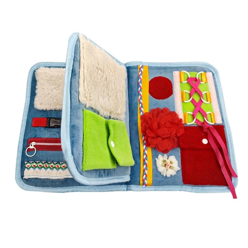 Multifunctional Busy Blanket for Seniors Elderly Dementia Blanket Kids Sensory Toy Fidgets Blanket Sensory Blanket