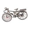 Fahrraduhr Lebensechtes Vintage Dekoornament Kompakter Tischwecker für Zuhause Wohnheim Büro