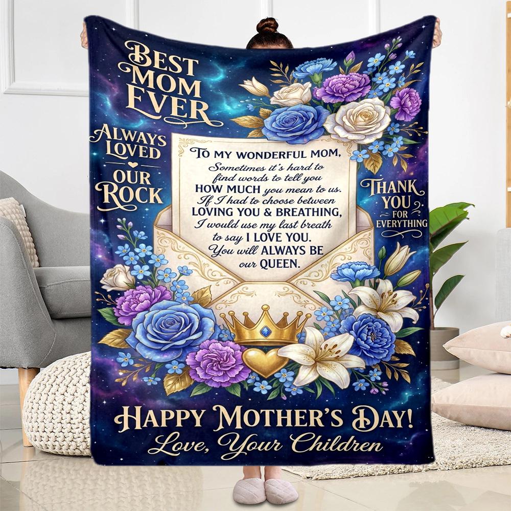 Mother's Love And Inspiration Blanket Suitable for sofas,travel, living rooms also a good gift for friends and family Suitable for all seasons.