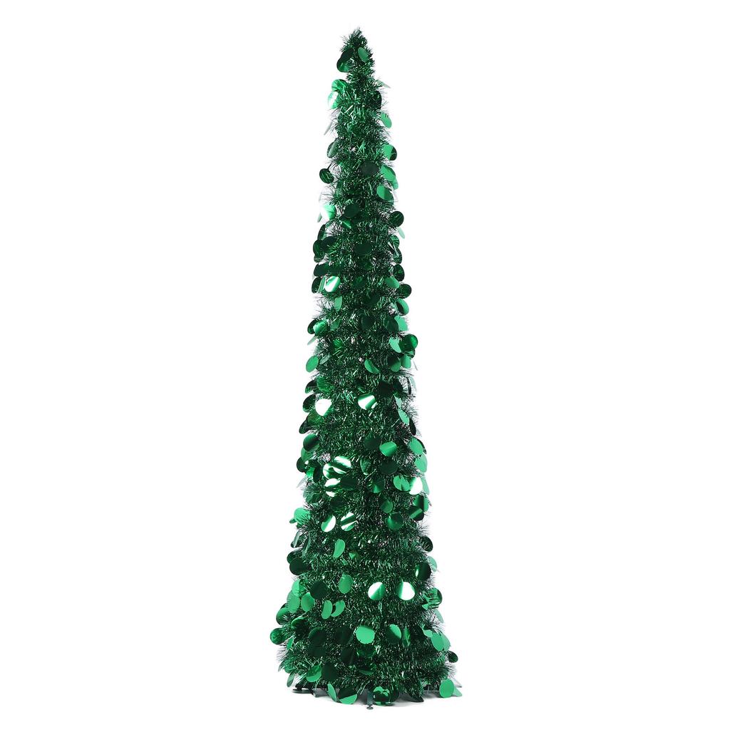 1,5m PET   Hochwertiger künstlicher Weihnachtsbaum, faltbar, Weihnachtsbaum-Dekoration für Innen, Dekoration für die Feiertagsparty