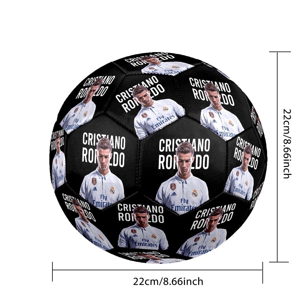 Pallone da Calcio Ronaldo's Portugal's Cr7 Legacy Misura 5 Cucito a Macchina per Allenamento e Partite Indoor/Outdoor Ideale per Appassionati di Calcio