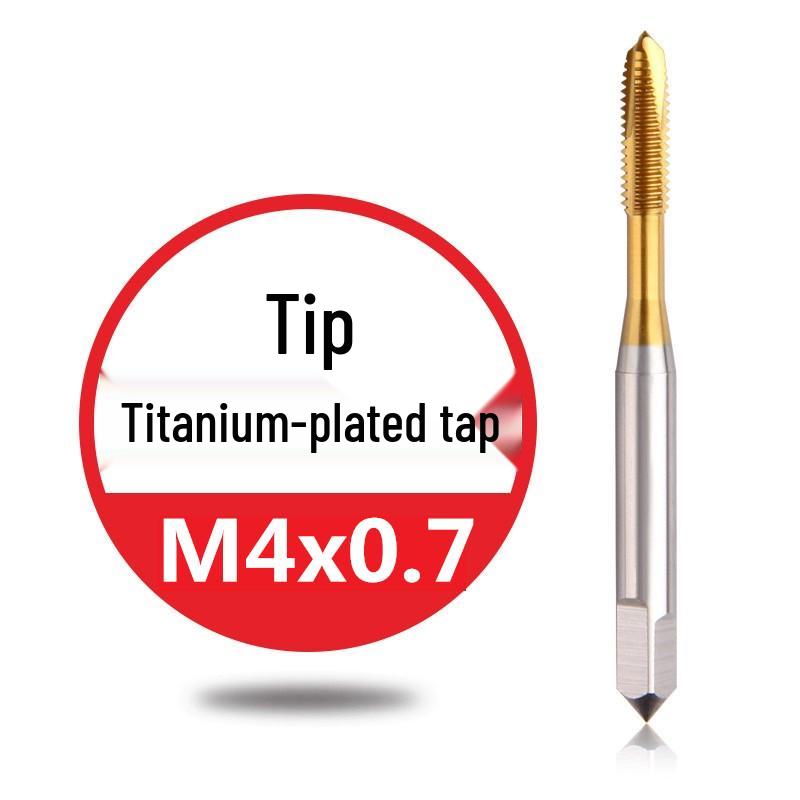 Titanium-Plated Spiral Flute Blind Hole Taps Set (M3-M20)