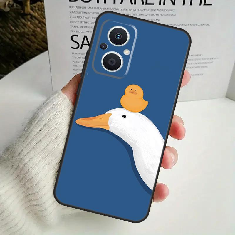 Cartoon Funny Goose Phone Case For OPPO Reno 8 7 Lite 8T 11 12 13 14 14F 10 Pro OPPO Find X8 X6 X5 X9 Pro Cover