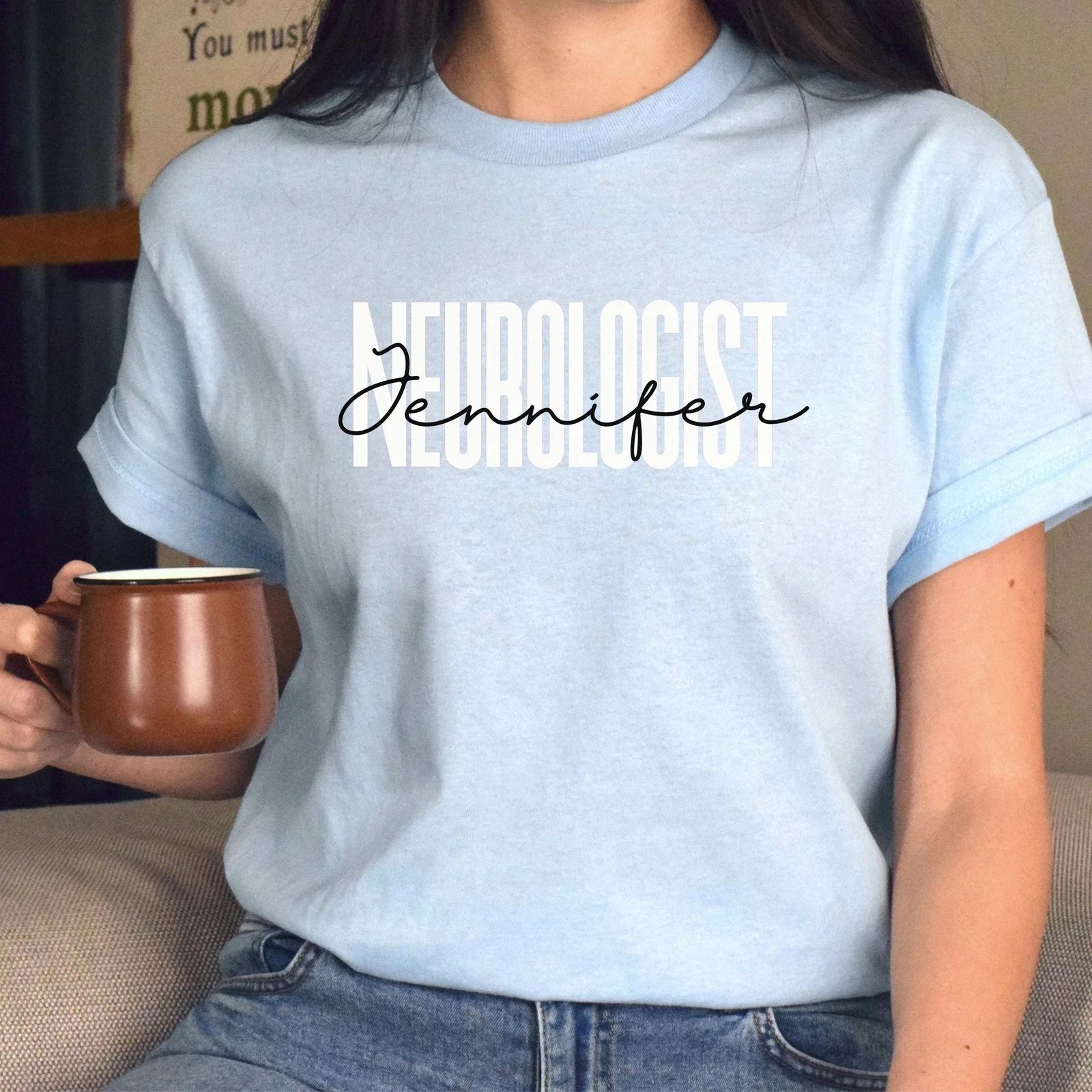 Personalized Neurologist T-Shirt gift Custom name Neuro nurse neuroscientist Uni S