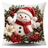 Elk Deer Christmas Pillow Cover Soft Xmas Tree Pillowslip Snowman Pillow Cover  Farmhouse Couch