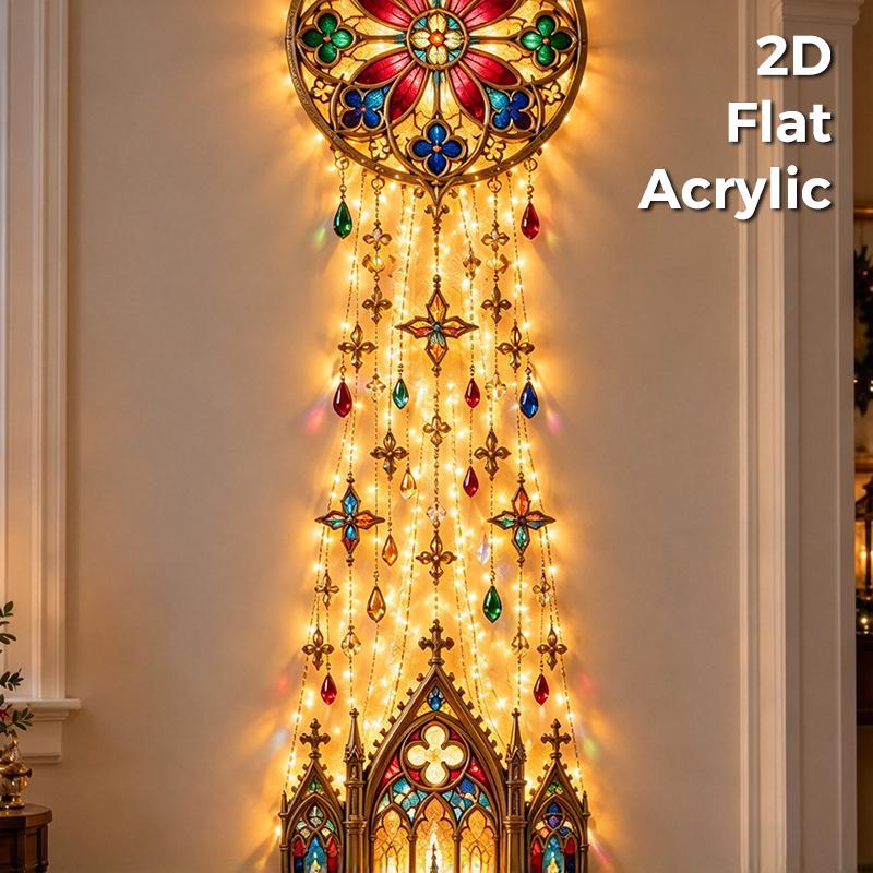 Christmas Magic Trail Wall Light Led Cascading Holiday Decor Warm White Glow Space-Saving Wall Decor Easy Wall Placement