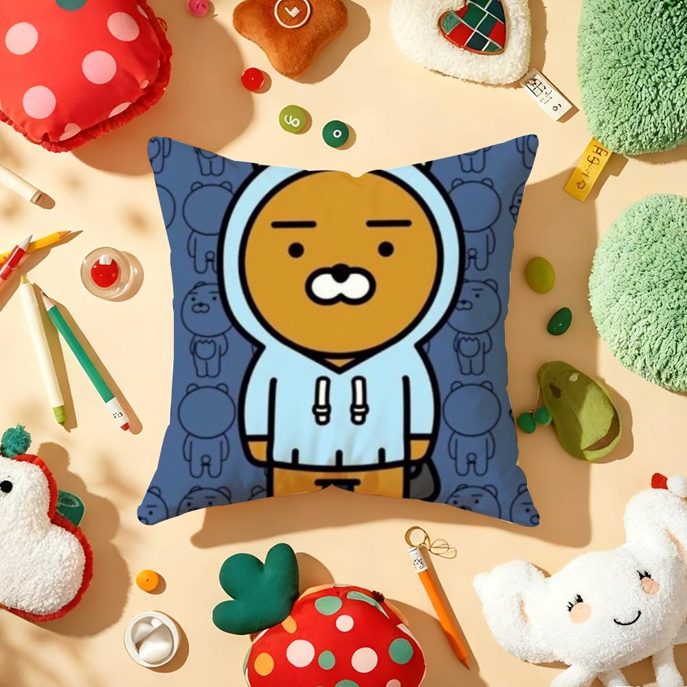 Cushion Cover Plush Fabric Soft Double-Sided Printed Sofa Warm Winter Home Gift Pillow Cover C-Choonsik Kakao Kakaotalk