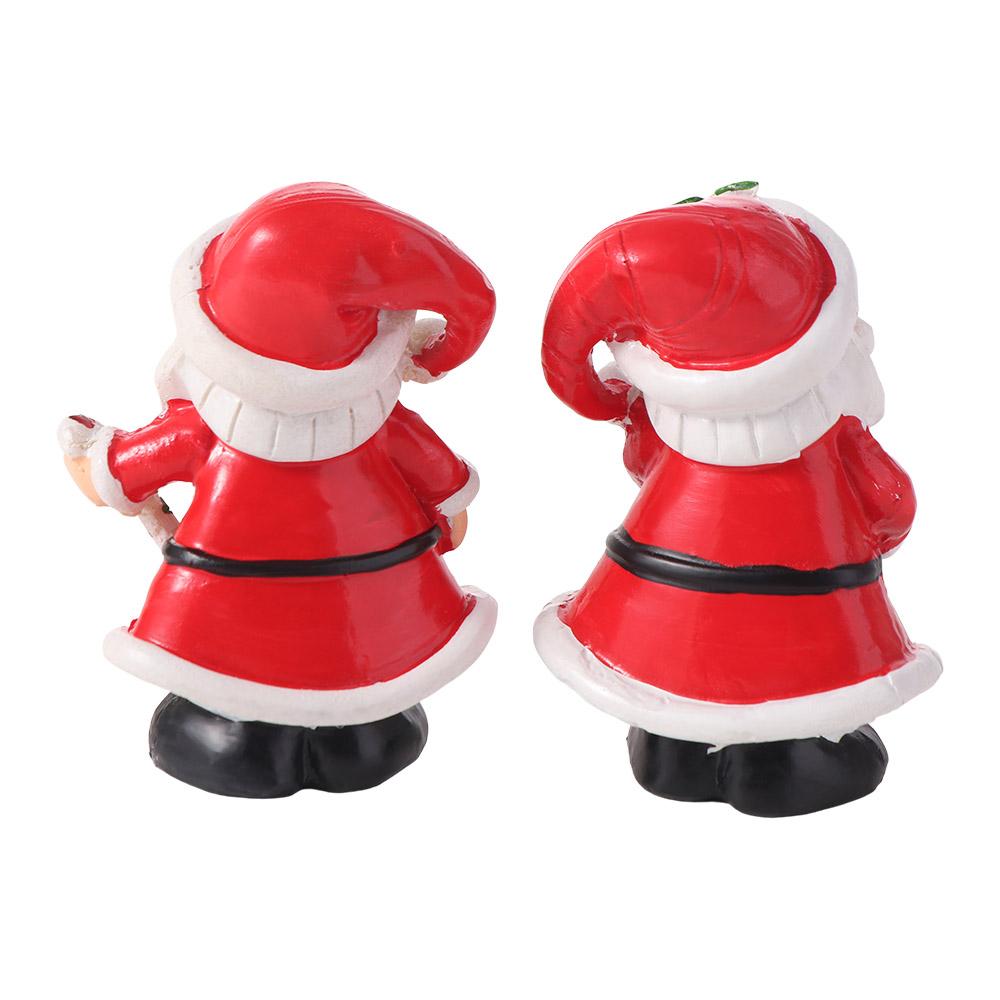 Resin Santa Claus Figurine Creative Miniature Sculpture Crafts Santa Claus Statue  Gift