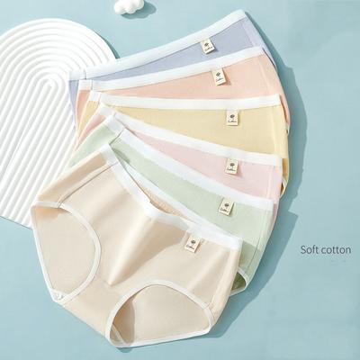 LANGSHA Cotton Women Panties Breathable Underwear Girls Briefs Ladies Underpants Size M-XXL 6Pcs