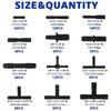 113pcs Car Hose Connector Assortment Reducer Set Plastic Straight T Piece Connectors For Cooling Systems Fuel Systems Mass Air Flow 3