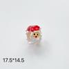 DIY Christmas Oval Hand-Painted Glass Beads: Tree, Old Man & Snowman Bracelet Set