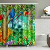 Vibrant Rainforest Shower Curtain With Parrots Home Decor Bathroom Accessories Taurusduan