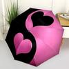 1PC Heart Yin Yang Automatic Open/close Umbrella with 8-Rib Structure for Women/Men, All-Season Use - Travel Essential, Stylish Accessory, Highquality
