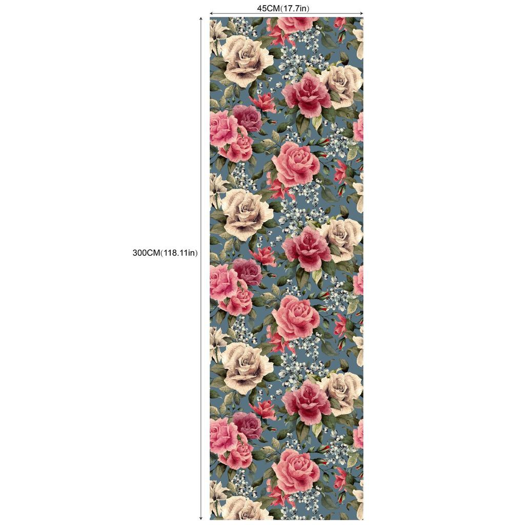 HaoHome Blumen und Pflanzen Abziehbar und Aufklebbar Tapete Abnehmbar Mehrfarbig Vinyl Klebstoff Floral Wandbeläge Wohnzimmer Dekor