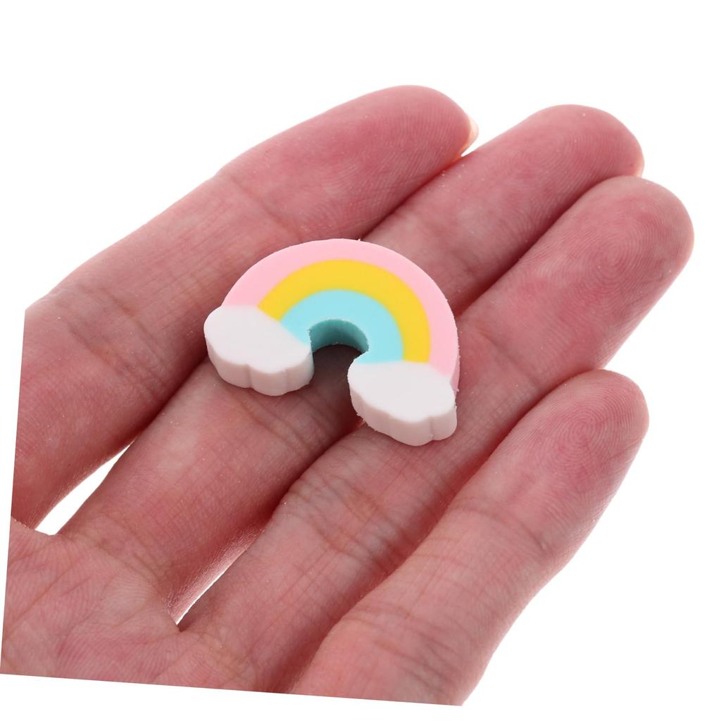 SEWACC Rainbow Mini Size inch x Soft Gentle on Perfect for and Home Colorful and Fun Stationery Gift Erasers, 50-Pack, (1 0.7 inch), Material, Paper,