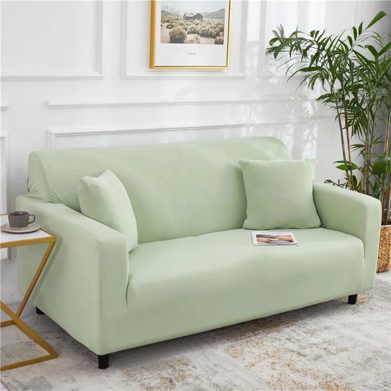 Stretch Effen Bankhoes Elastische Bankhoezen voor Woonkamer Funda Bank Verstelbare L-vorm Bankhoes Huis 1/2/3/4-zits 2-seater 145-185cm
