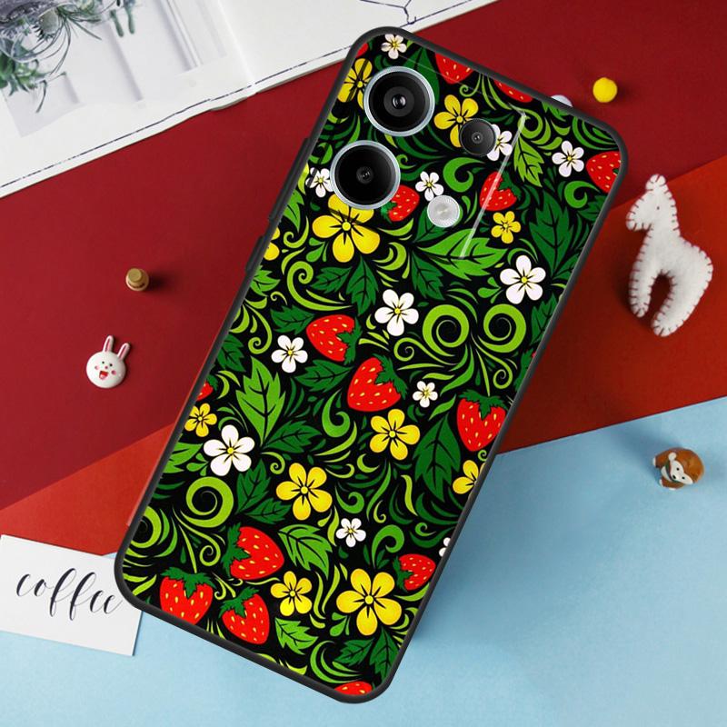 

Khokhloma Russian Pattern Flower Case For Xiaomi Redmi 13C 12C 10C 9C 10A Redmi Note 11 9 10 12 13 Pro 9S 10S 11S 12S Cover Redmi 10A