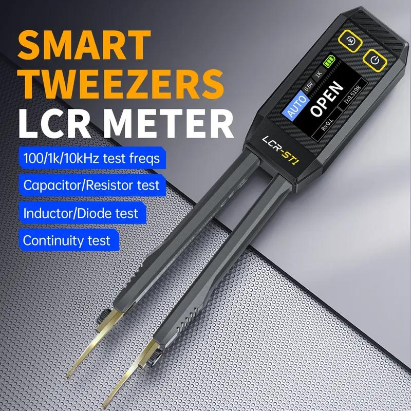 FNIRSI LCR-ST1 Pince Pont Intelligent LCR Testeur LCR SMD ESR Résistance Capacité Inductance Continuité Test Diode Multimètre Automatique