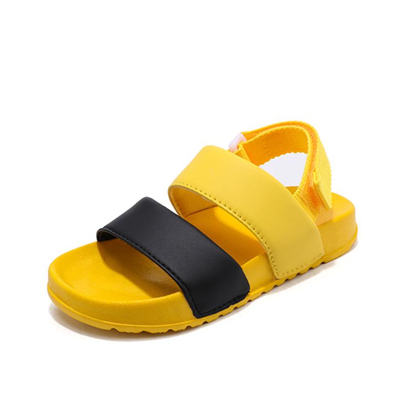 

Летние детские сандалии кожаные детские сандалии для малышей мягкие для отдыха школьницы пляжная обувь 33 жёлтый