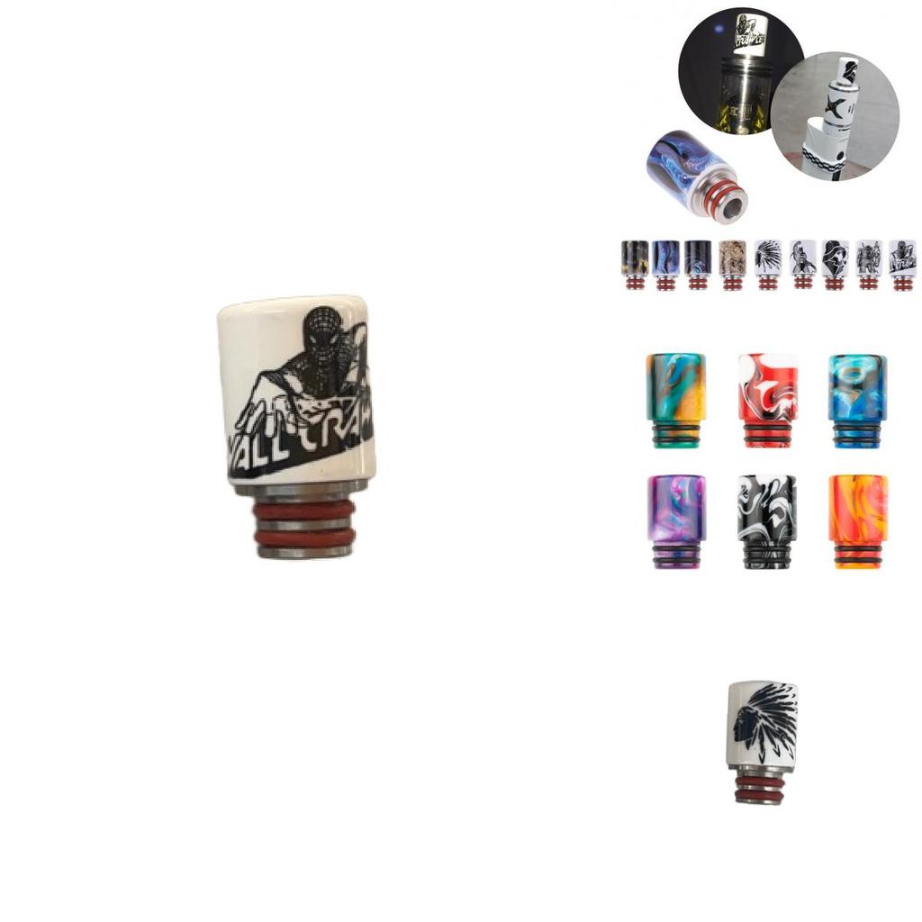 Pirate Lion 510 Drip Tip Ceramic Stainless Steel Smokeless Mouthpiece For Gift Shows