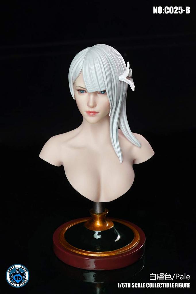 SUPER DUCK C025B Female Bust Base for Scale Action Figures not [TOYBARJAPAN] 1/6 (Head included)