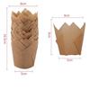KUCOCOSNEH Paper Baking Cups, Waterproof and Oil-Proof Muffin Baking Cups, Tulip Paper Cups, High-Temperature Resistant Muffin Molds, Heat-Resistant C