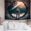 VIKAMA Interstellar Exploration Tapestry Gradient Gaming Room SciFi Themed BB Decor Immersive Cosmic Art Room Decoration