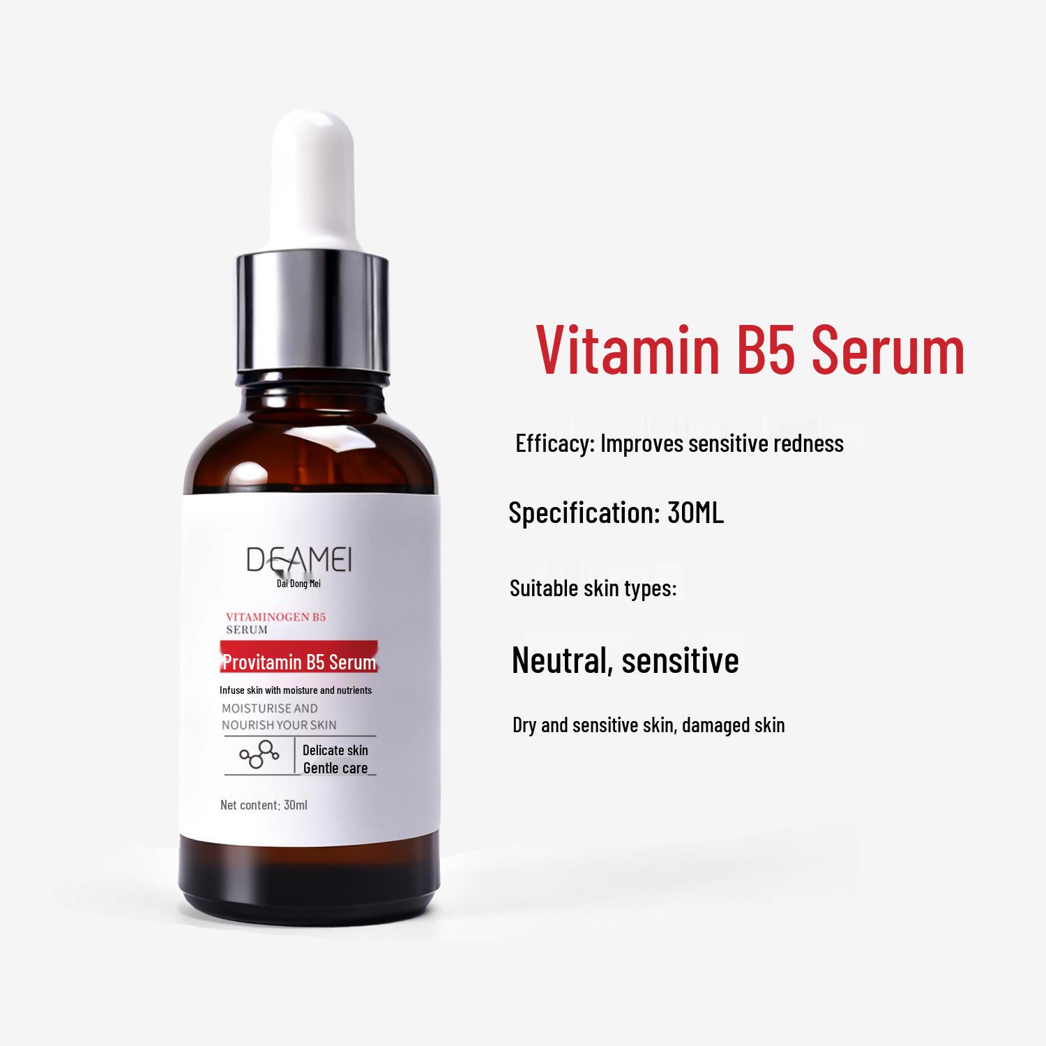 Vitamin B5 Soothing Serum for Sensitive Skin - Relieves Redness, Hydrates, and Moisturizes.