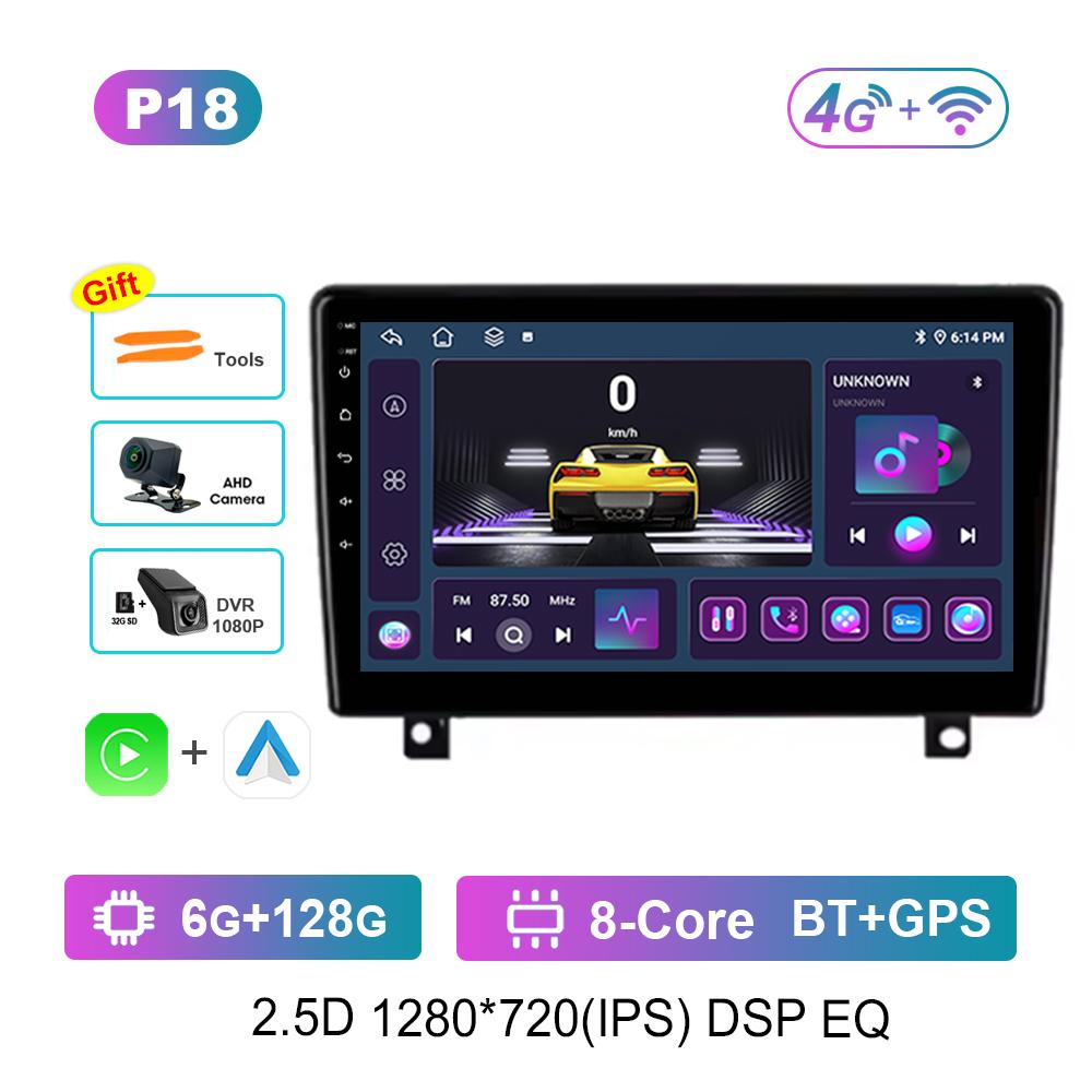Car Radio Multimedia Player Android System Carplay for Opel Astra H 2006 - 2014 2.5D Screen GPS Navigation WiFi BT Cooling Fan