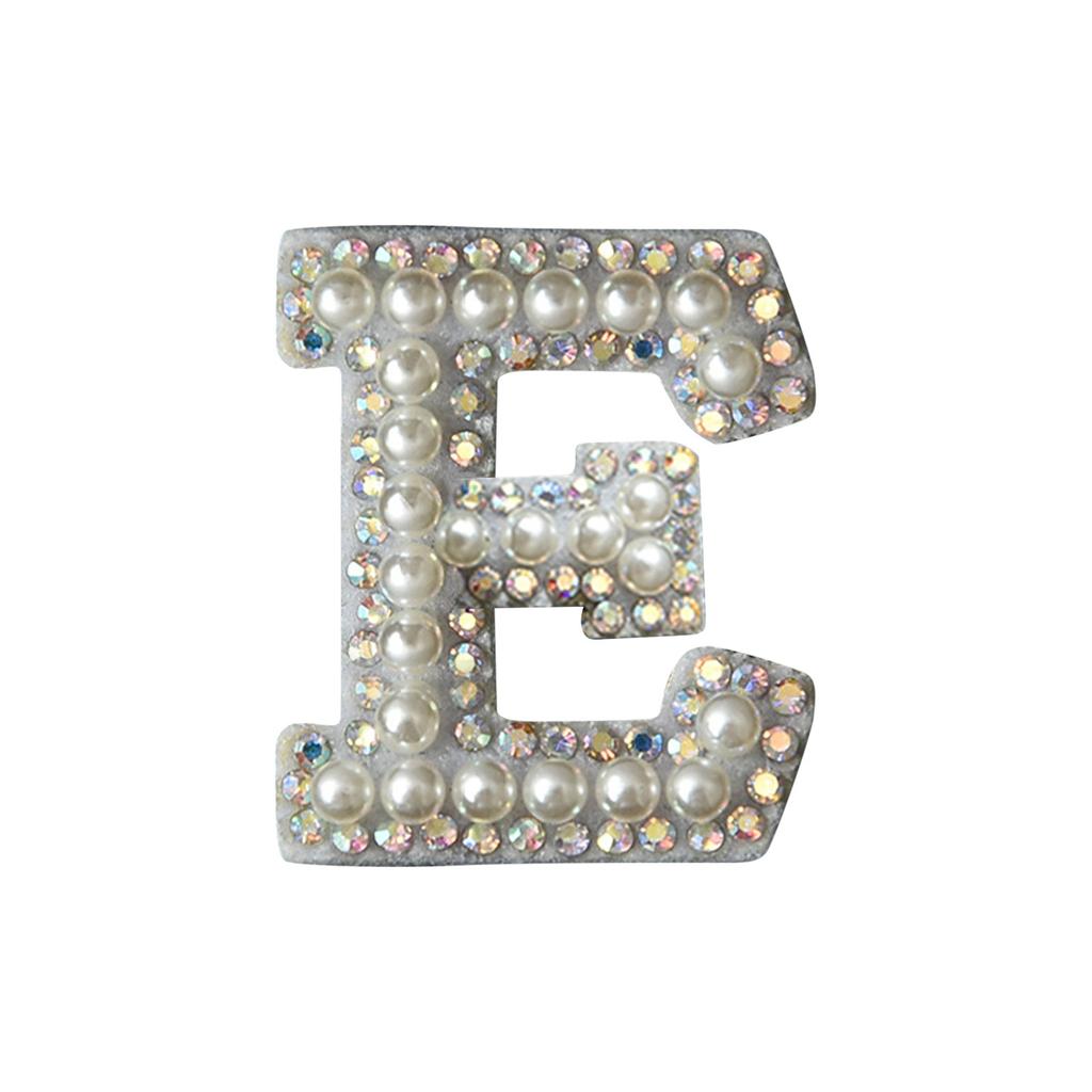 Diy Pearl Rhinestone English Letter Patch Hair Accessories