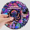 50 Neon Graffiti Animal Stickers: Waterproof Decals for Water Bottles, Phones, Laptops, and Suitcases