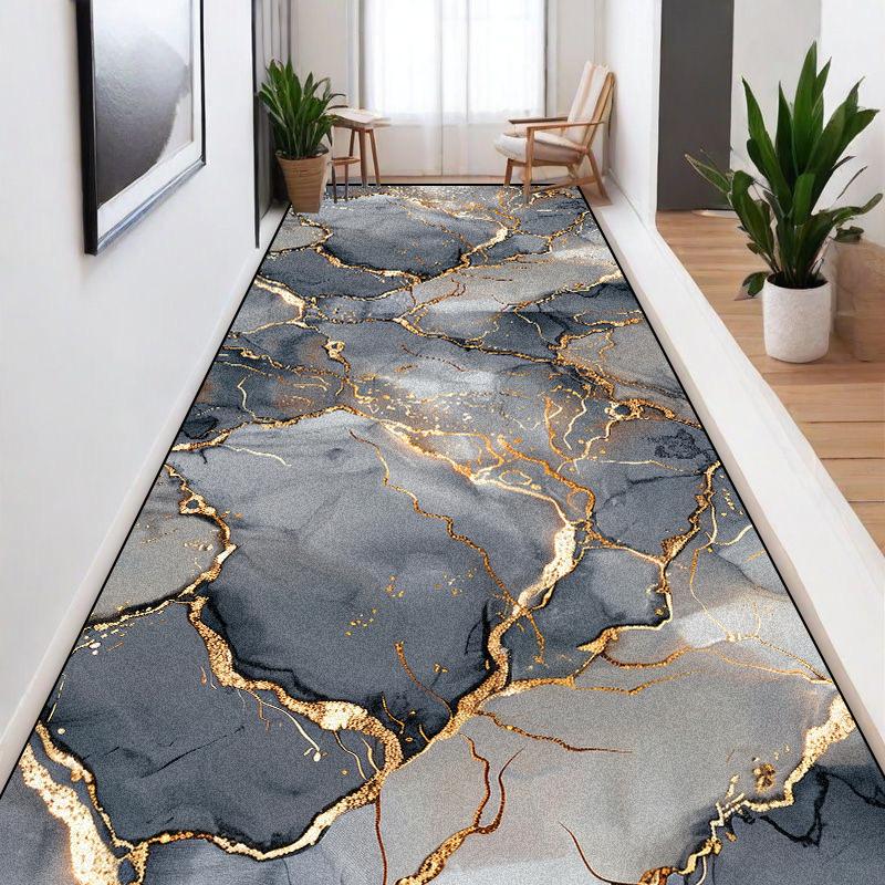 Tappeti Lunghi Stile Marmo Nordico per Corridoi Tappeti Antiscivolo Lavabili per Hall di Ville Passaggi Corridoi Casa Hotel Tappetino Personalizzabile