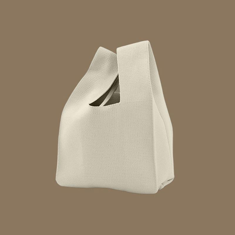 

Сумки ручной работы из трикотажа, женская мини-сумка на запястье с узлом, корейская повседневная сумка-тоут, многоразовые сумки для покупок