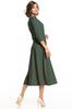 Maxi dress with hidden zipper T327 navy blue XS