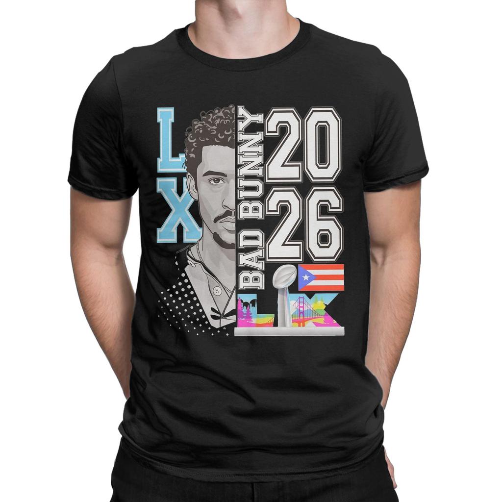 Mens Womens Benito Bowl Puerto Rican Bad Bunny Halftime Show 2026 T Shirt Pure Cotton Graphic T-Shirt Clothing Outfits