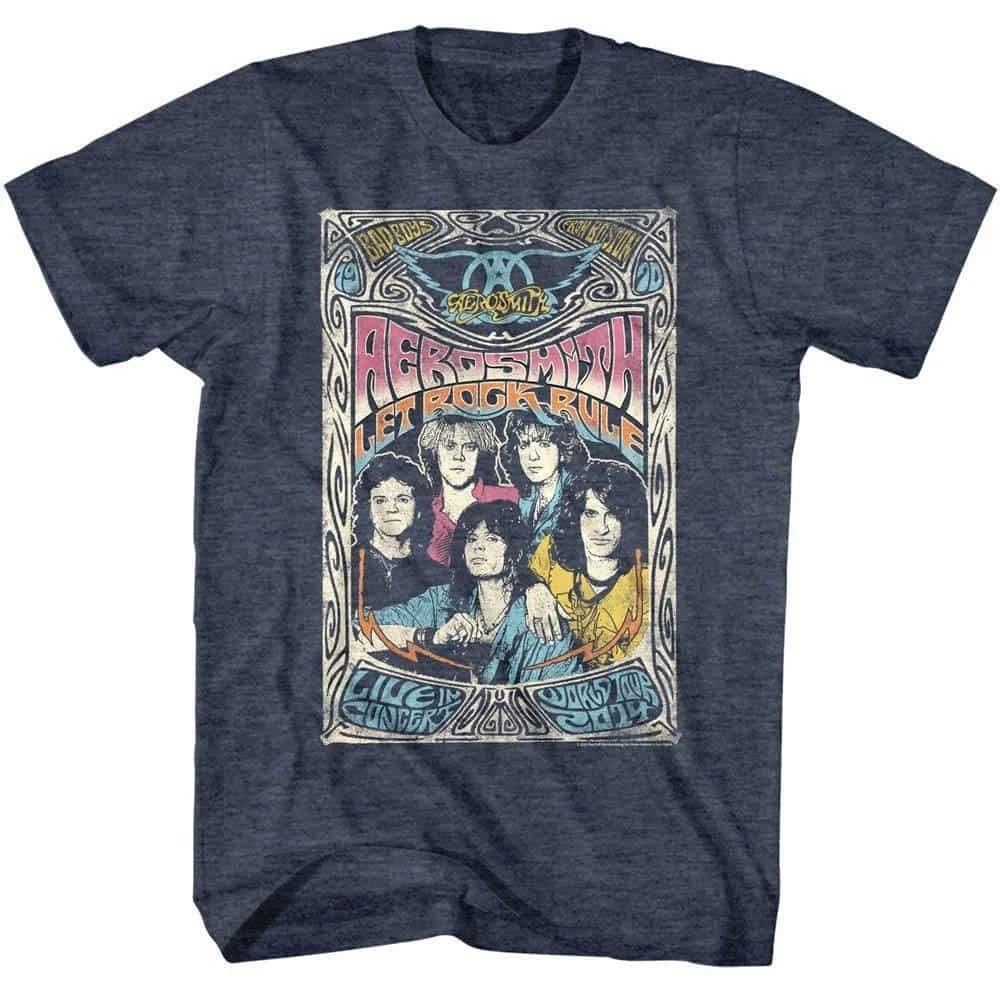 Aerosmith Let Rock Rule World Tour 2014 Men s T Shirt S