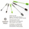 GrandTies Silicone Bottle Cleaning Brush Set Extra Long Bottle Brush for Narrow Neck Bottles, Water Bottles, Cups, Mugs, Blender Bottles, Tumblers,
