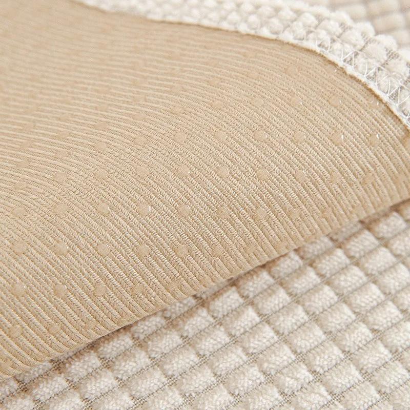 1PC Jacquard Sofa Mat Cover Solid Color L-shaped Sofa Towel Water Repellent Anti-Slip Couch Slipcovers for Living Room Hotel