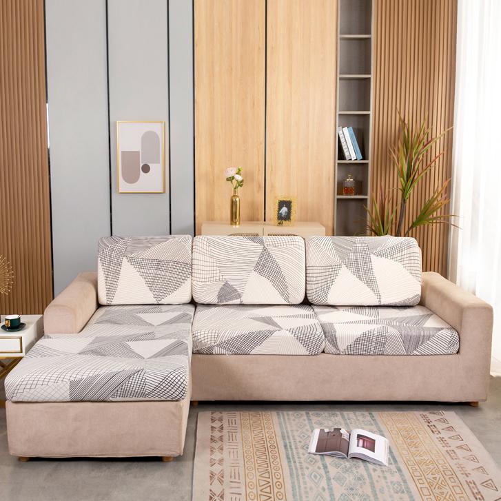 1 Stück Elastischer Sofasitzkissenbezug Stuhlbezug Stretch Waschbar Abnehmbarer Überwurf 1/2/3/4 Sitzer Spandex Bedruckter Sofaschutz