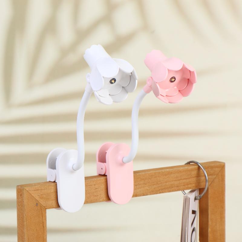 Flower Shaped Clip On Led Reading Light Desk Lamp Mini Eye Protection Book Lamp Warm Soft Light For Dorm Bed Desk Study Decor