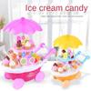 39pcs Ice Cream Kitchen Playset- Includes Push Cart & Squeeze-play Cones, Sparks Role-play Fun and Social Creativity