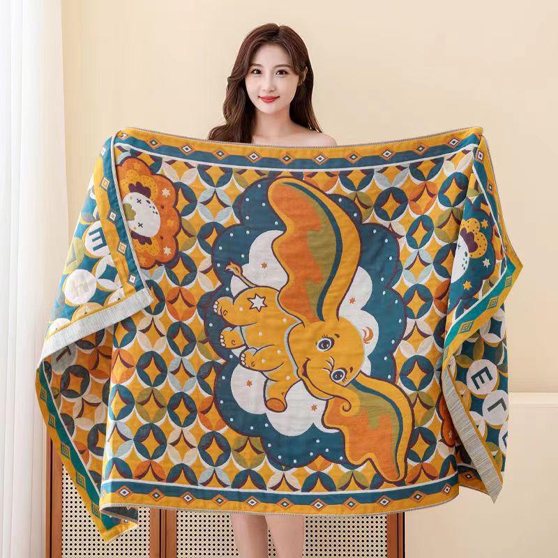 

Extra Large Four-Layer Adult Pure Cotton Spring/Summer Bath Towel - Soft, Lint-Free, Water Absorbent, Quick-Drying 80cm x 160cm