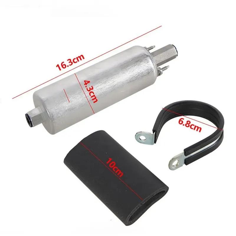 Universal Aluminum Fuel Pump for GSL392 Fuel Line 255 LPH Inline External High Pressure Pump With Kit Car Accessories FP-1037