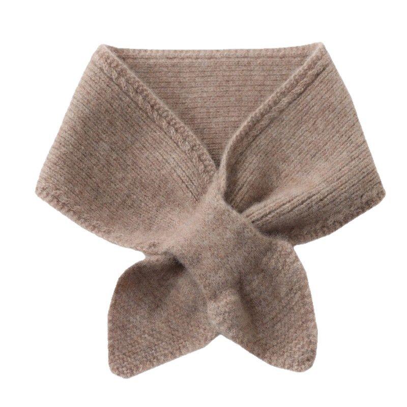 Autumn Winter Scarf Minimalist Solid Color Knitted Small Scarf Winter Neck Scarf Outdoor Skiing Gifts For Women Outdoor Cycling