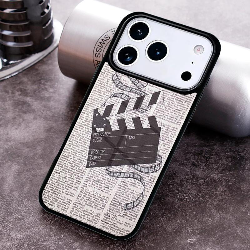 Film Movie Clapperboard Clapper Board Phone Case for iPhone 17 16 15 Pro Max Air 14 13 12 11 Plus Shockproof Cover