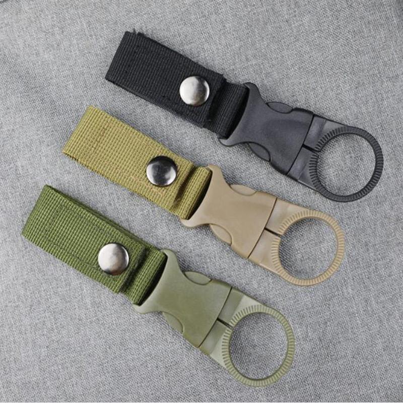 3Pcs Water Bottles Buckle Set Outdoor Nylon Webbing Tactical Waterbottle Hook Backpack Hanger Belt Water Bottle Holder Clip 4