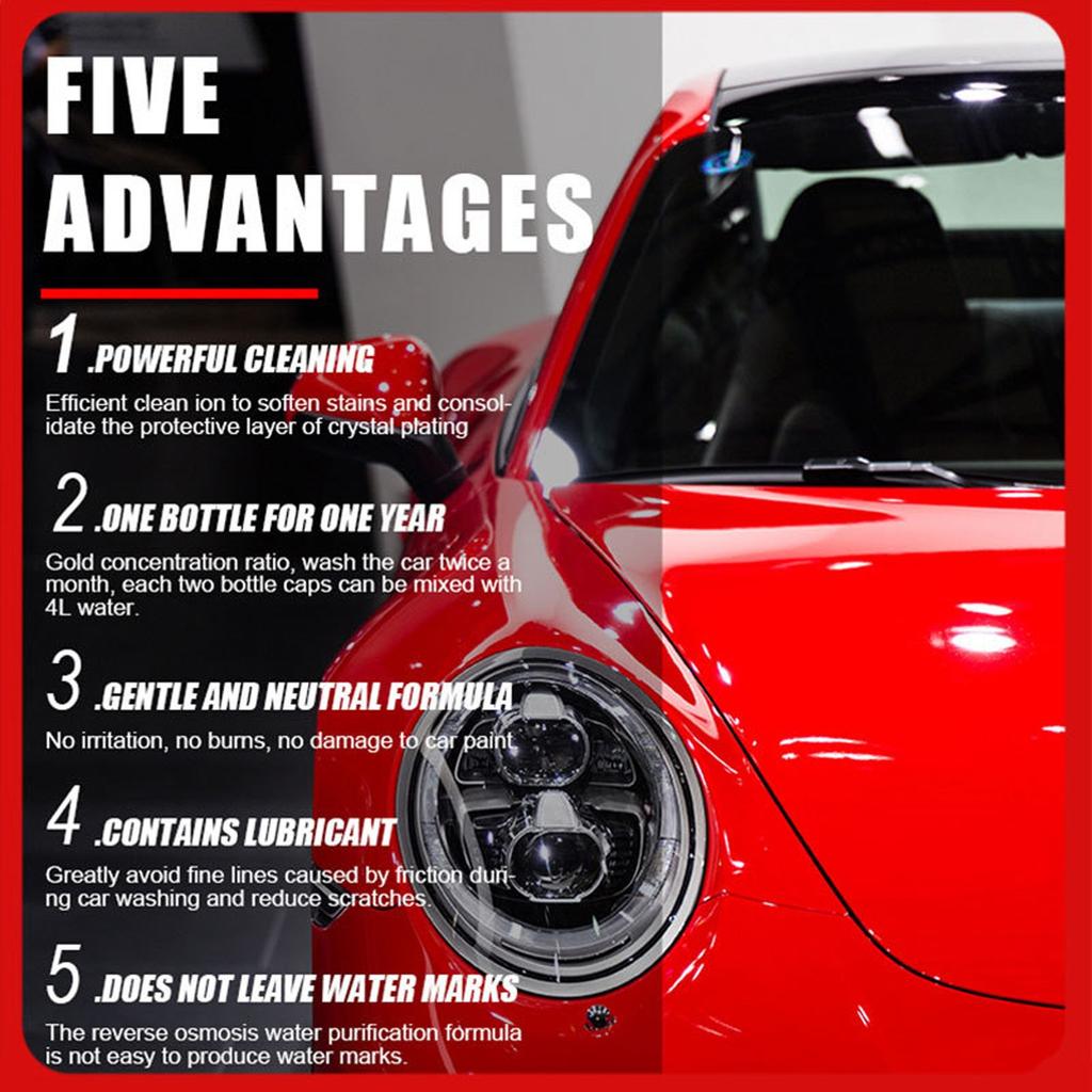 Wosk Wodny do Mycia Samochodu Wysoce Skoncentrowana Piana Płyn do Mycia Samochodu Dekontaminacja Lakieru Polerowanie Powłoka 100ml