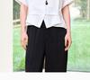 Cotton Stand-Up Collar Short-Sleeved Shirt for Women