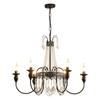 Retro Pendant Light, Black High-end Crystal Living Room Light, Dining Bar Counter, Bedroom, Study Light