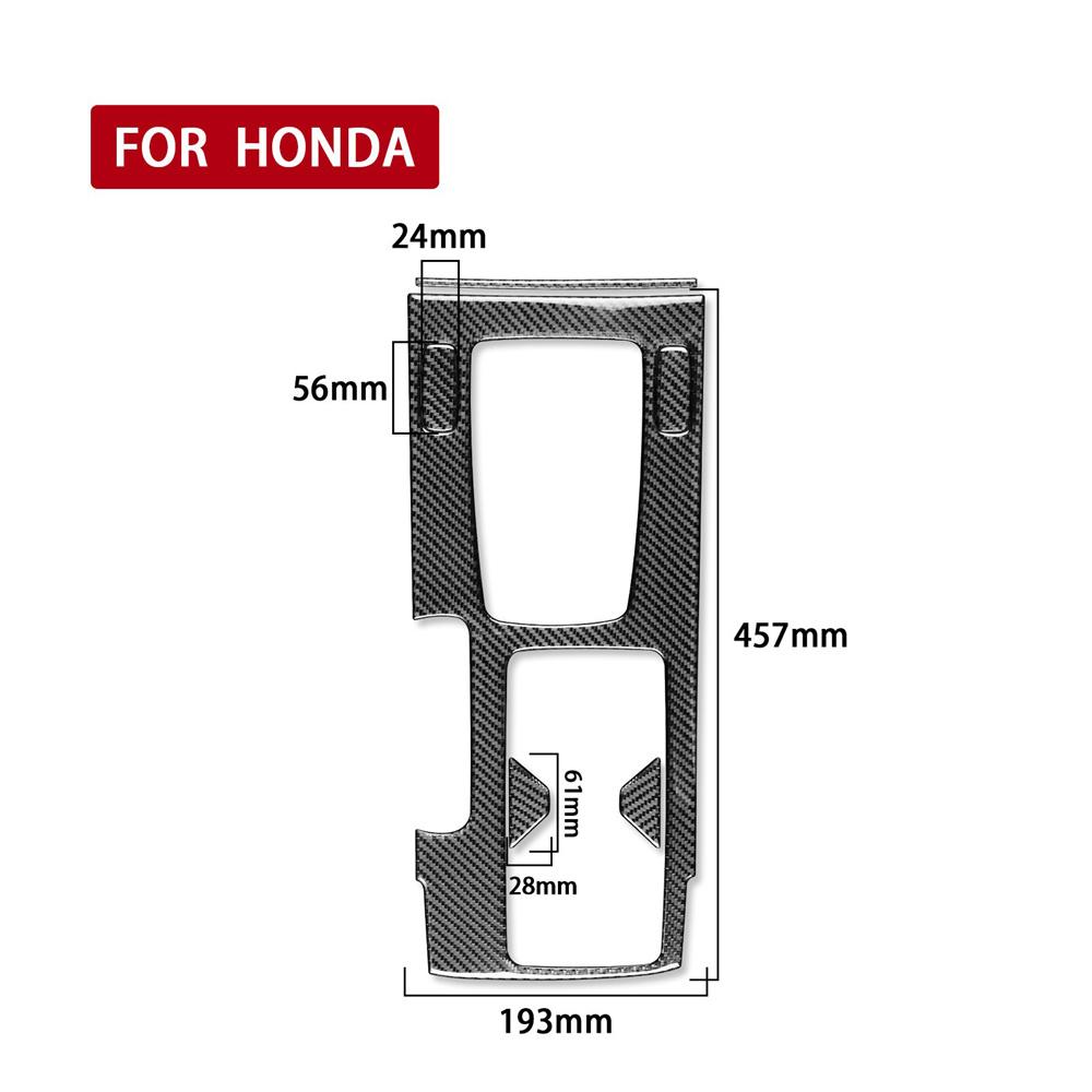 Carbon fiber shift lever cover plate for honda accord 2013-2017